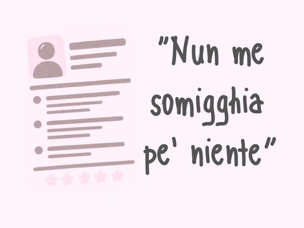CV anonimo con citazione tratta da film Johnny Stecchino "Nun me somigghia pe' niente
